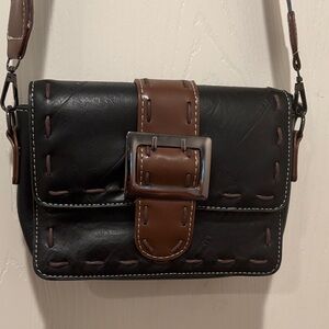 Chic Black and Brown Crossbody Bag